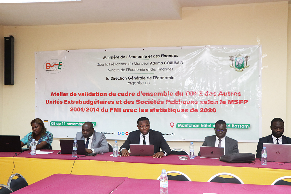 Atelier de validation du cadre d’ensemble du TOFE des Autres Unités Extrabudgétaires et des Sociétés Publiques 8 NOV 22