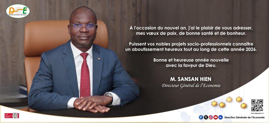 Les vœux de nouvel an de Monsieur le Directeur Général de l'Economie